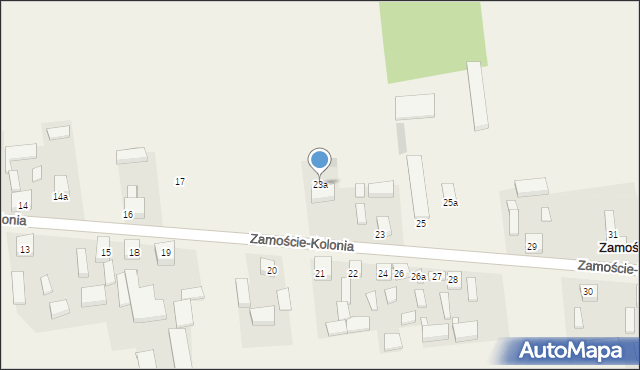 Zamoście-Kolonia, Zamoście-Kolonia, 23a, mapa Zamoście-Kolonia