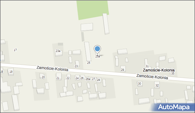 Zamoście-Kolonia, Zamoście-Kolonia, 25a, mapa Zamoście-Kolonia