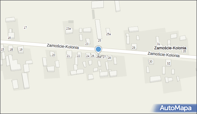 Zamoście-Kolonia, Zamoście-Kolonia, 26a, mapa Zamoście-Kolonia