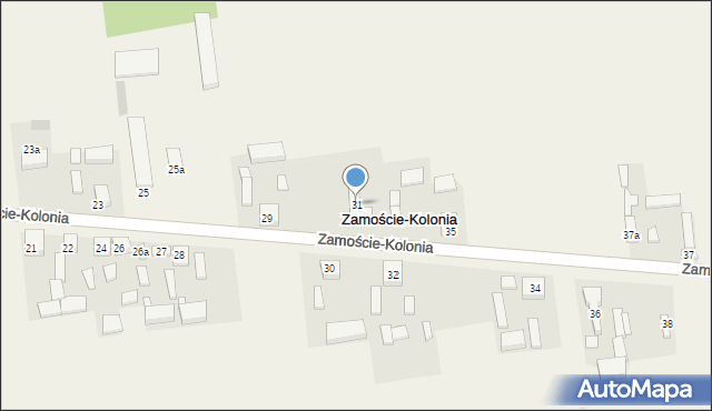 Zamoście-Kolonia, Zamoście-Kolonia, 31, mapa Zamoście-Kolonia