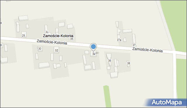 Zamoście-Kolonia, Zamoście-Kolonia, 34, mapa Zamoście-Kolonia