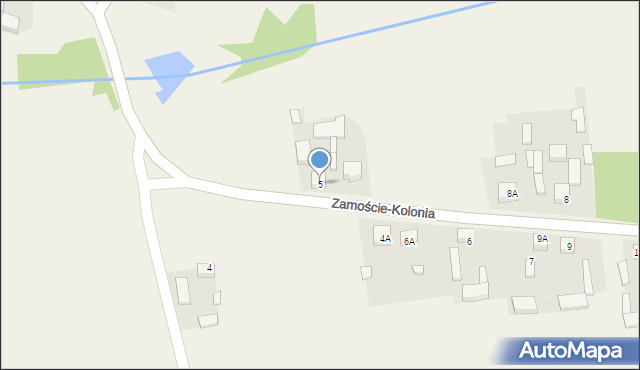 Zamoście-Kolonia, Zamoście-Kolonia, 5, mapa Zamoście-Kolonia