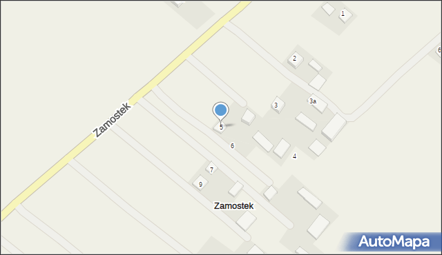 Zamostek, Zamostek, 5, mapa Zamostek