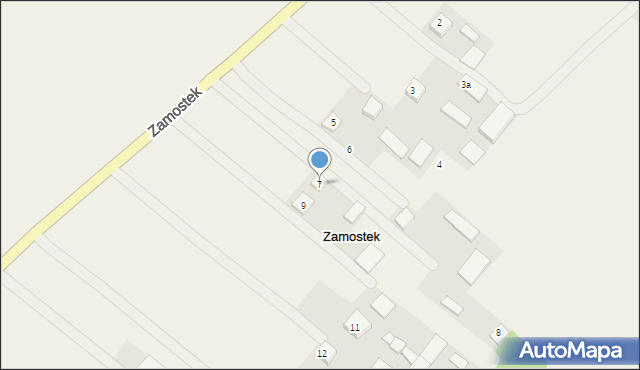 Zamostek, Zamostek, 7, mapa Zamostek