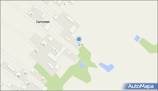 Zamostek, Zamostek, 8, mapa Zamostek