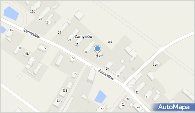 Zamysłów, Zamysłów, 28a, mapa Zamysłów