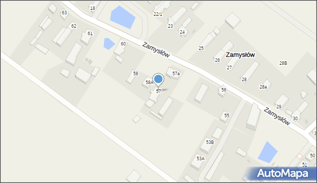 Zamysłów, Zamysłów, 57, mapa Zamysłów