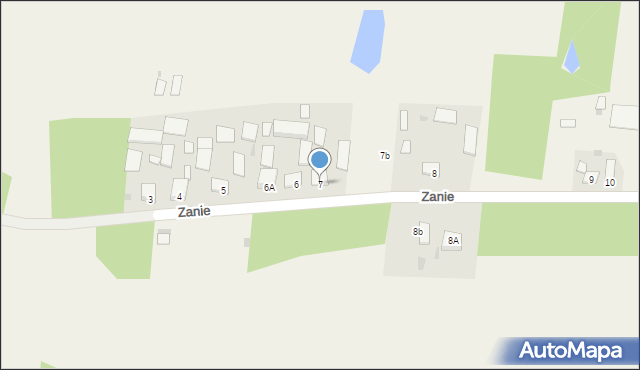 Zanie, Zanie, 7, mapa Zanie