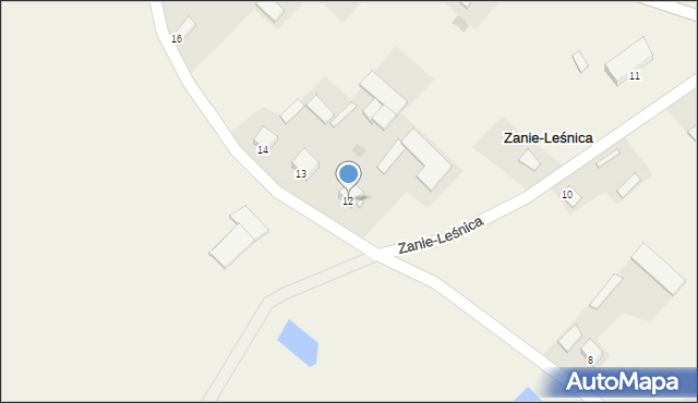 Zanie-Leśnica, Zanie-Leśnica, 12, mapa Zanie-Leśnica