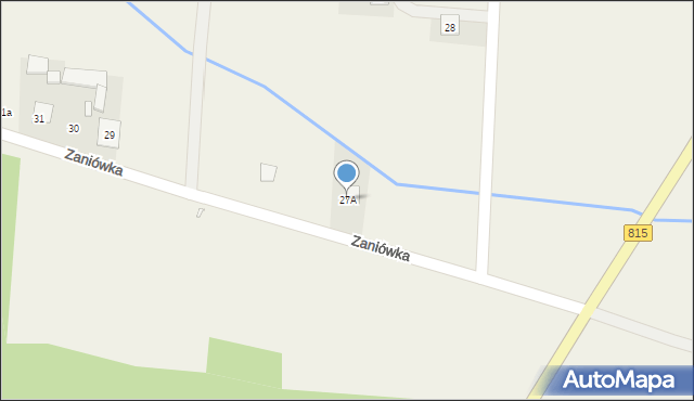 Zaniówka, Zaniówka, 27A, mapa Zaniówka