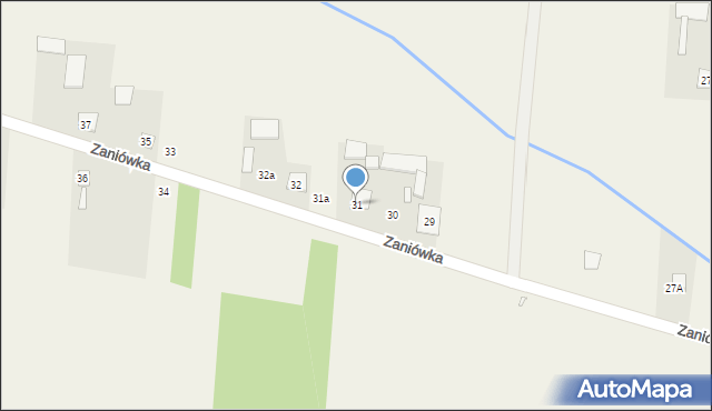 Zaniówka, Zaniówka, 31, mapa Zaniówka