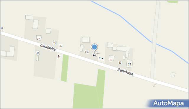 Zaniówka, Zaniówka, 32, mapa Zaniówka