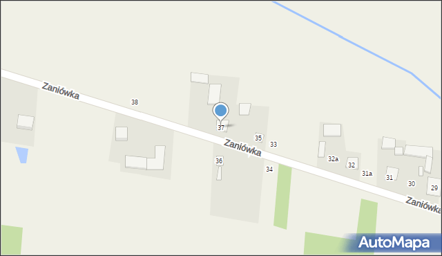 Zaniówka, Zaniówka, 37, mapa Zaniówka