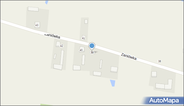 Zaniówka, Zaniówka, 39, mapa Zaniówka