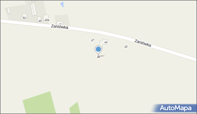 Zaniówka, Zaniówka, 46, mapa Zaniówka