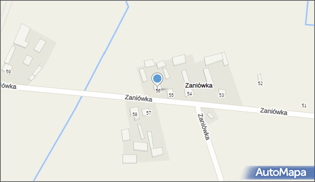 Zaniówka, Zaniówka, 56, mapa Zaniówka