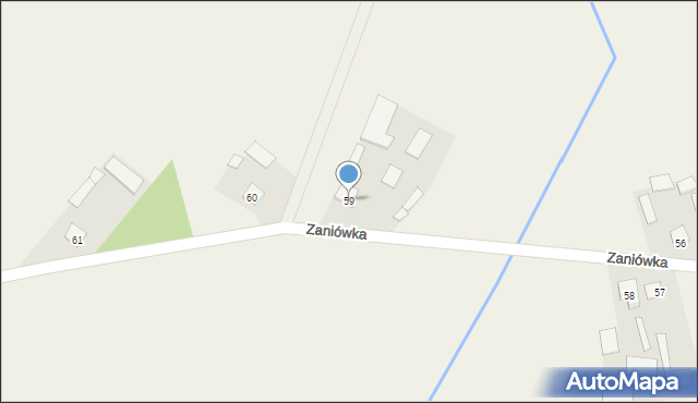 Zaniówka, Zaniówka, 59, mapa Zaniówka