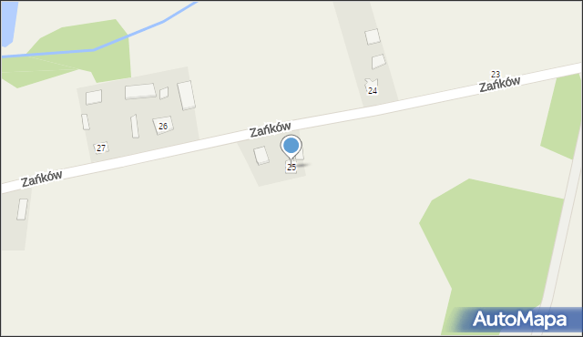 Zańków, Zańków, 25, mapa Zańków