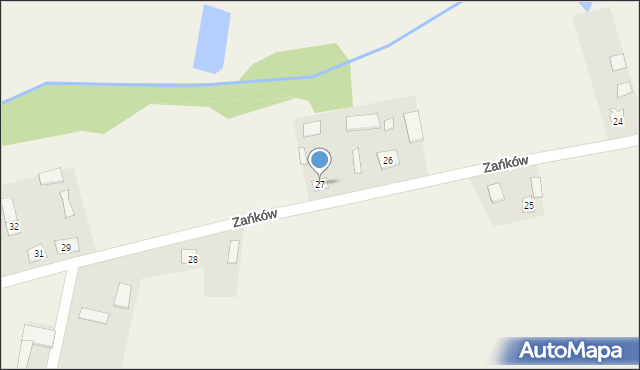 Zańków, Zańków, 27, mapa Zańków