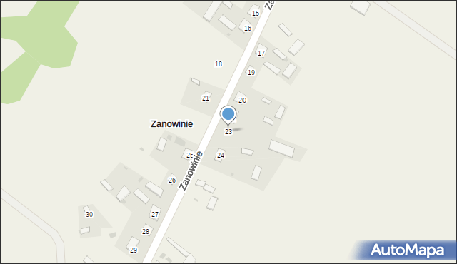 Zanowinie, Zanowinie, 23, mapa Zanowinie