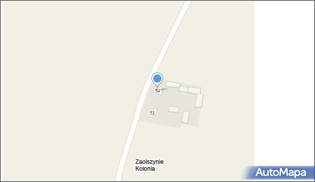 Zaolszynie, Zaolszynie, 54, mapa Zaolszynie