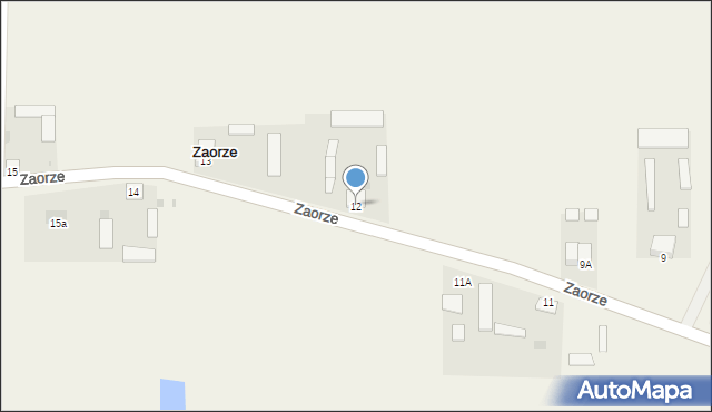 Zaorze, Zaorze, 12, mapa Zaorze