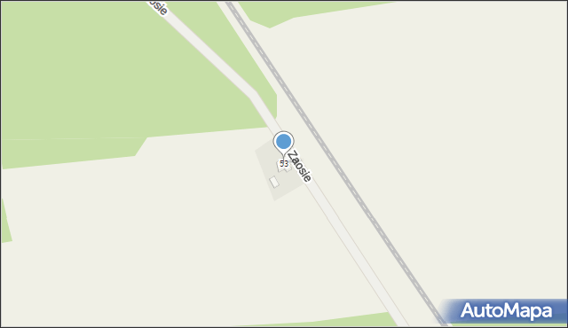 Zaosie, Zaosie, 53, mapa Zaosie