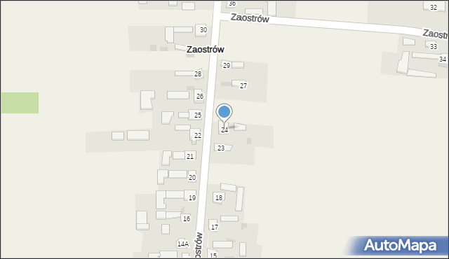 Zaostrów, Zaostrów, 24, mapa Zaostrów