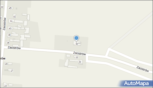 Zaostrów, Zaostrów, 32, mapa Zaostrów