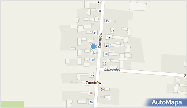 Zaostrów, Zaostrów, 37, mapa Zaostrów