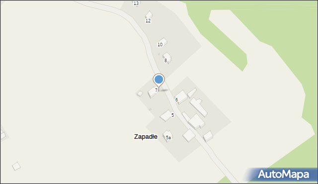 Zapadłe, Zapadłe, 9, mapa Zapadłe