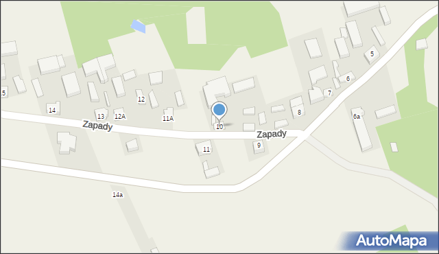 Zapady, Zapady, 10, mapa Zapady