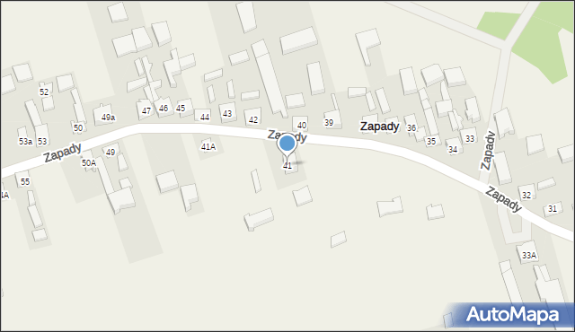 Zapady, Zapady, 41, mapa Zapady