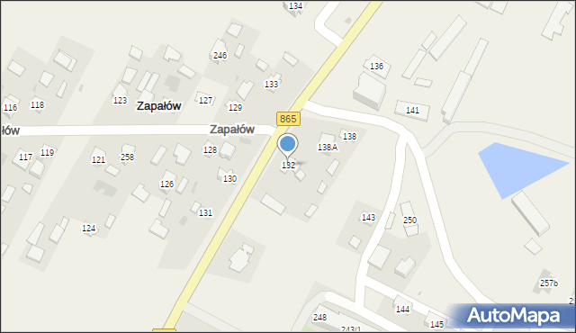 Zapałów, Zapałów, 132, mapa Zapałów