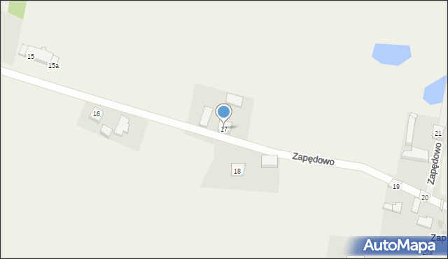 Zapędowo, Zapędowo, 17, mapa Zapędowo