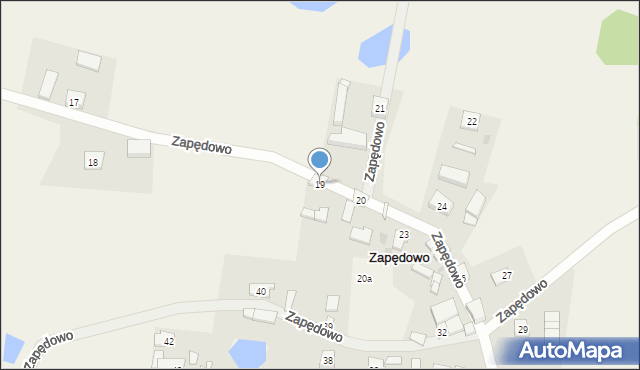 Zapędowo, Zapędowo, 19, mapa Zapędowo