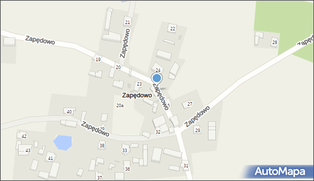 Zapędowo, Zapędowo, 25, mapa Zapędowo