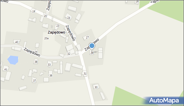 Zapędowo, Zapędowo, 29, mapa Zapędowo