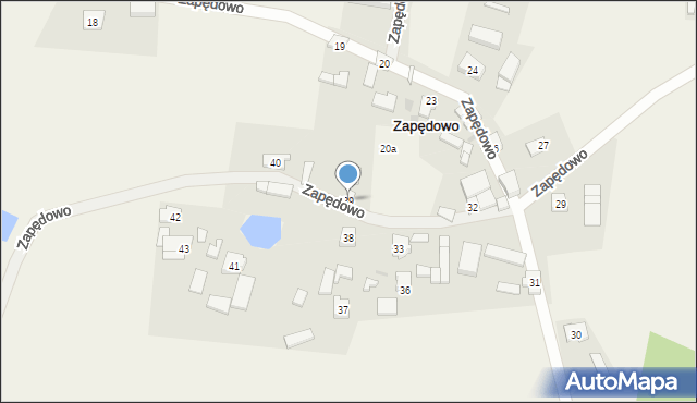 Zapędowo, Zapędowo, 39, mapa Zapędowo