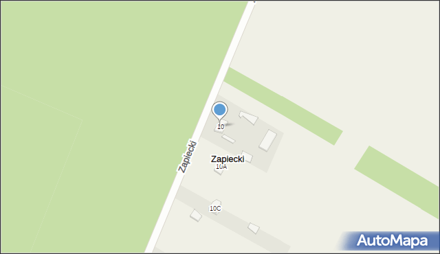 Zapiecki, Zapiecki, 10, mapa Zapiecki