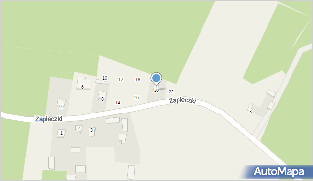 Zapieczki, Zapieczki, 20, mapa Zapieczki