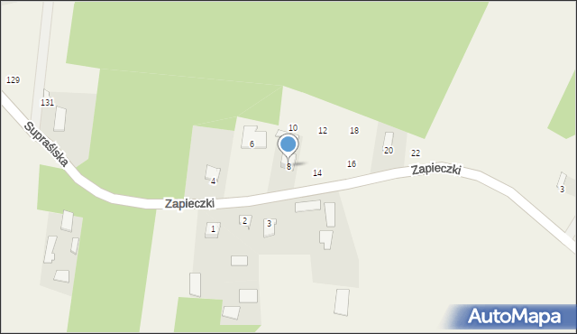 Zapieczki, Zapieczki, 8, mapa Zapieczki