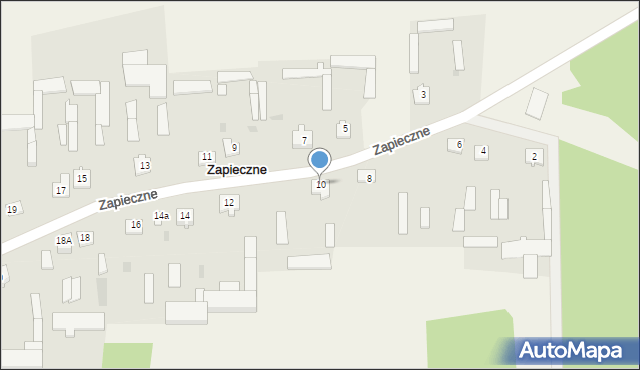 Zapieczne, Zapieczne, 10, mapa Zapieczne