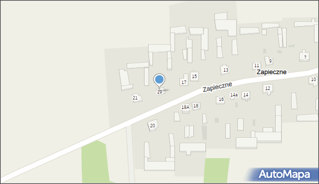 Zapieczne, Zapieczne, 19, mapa Zapieczne