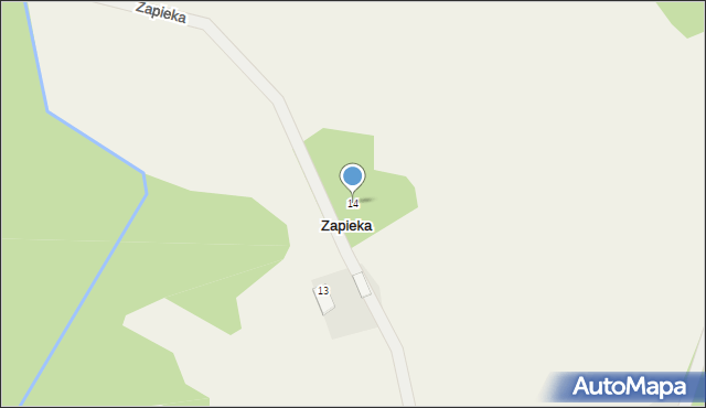 Zapieka, Zapieka, 14, mapa Zapieka