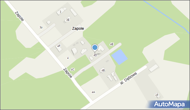 Zapole, Zapole, 4D, mapa Zapole