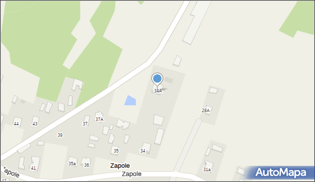 Zapole, Zapole, 34A, mapa Zapole