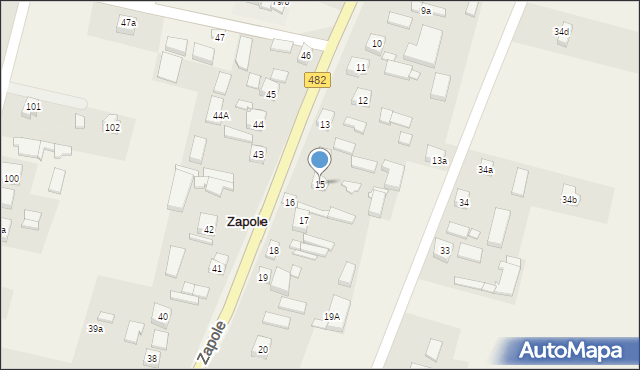 Zapole, Zapole, 15, mapa Zapole