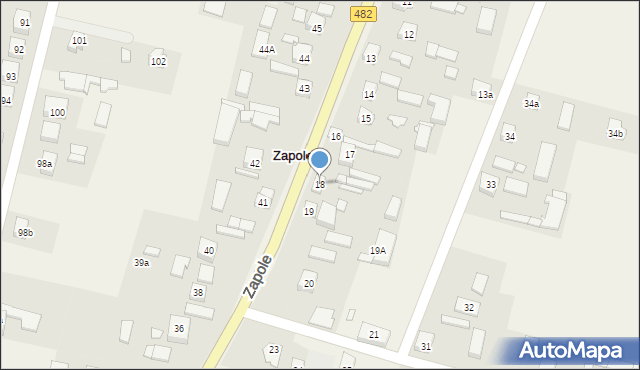 Zapole, Zapole, 18, mapa Zapole