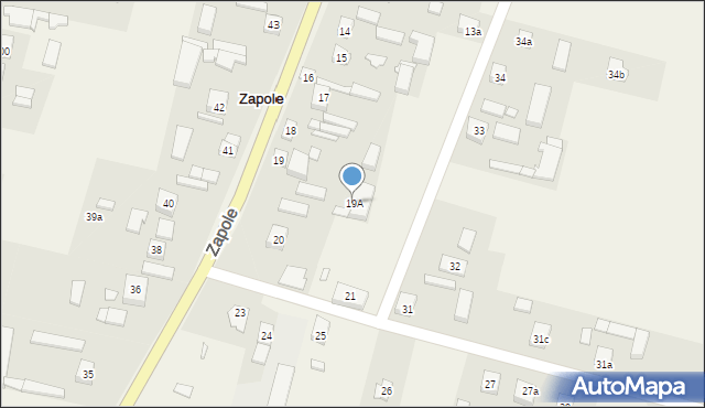 Zapole, Zapole, 19A, mapa Zapole